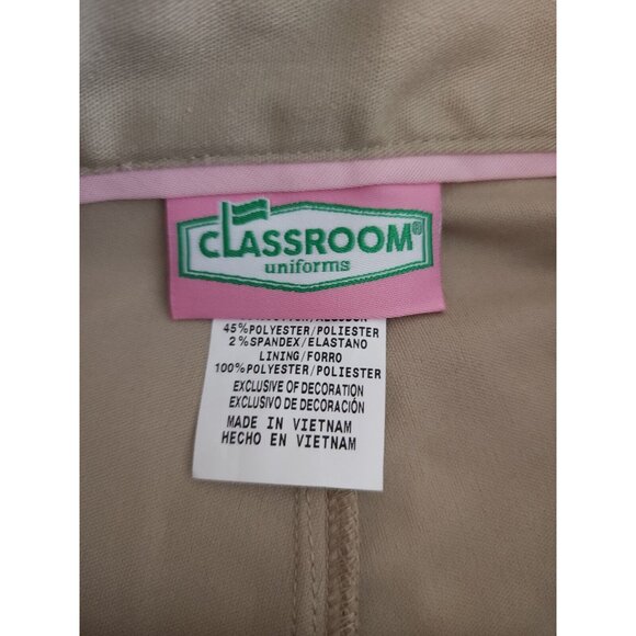 Girls Classroom Uniforms Pleated Tab Scooter Skirt Khaki 14 - Picture 4 of 6